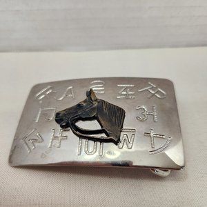 Vintage Chambers Belt Co Western Horse Equestrian Buckle